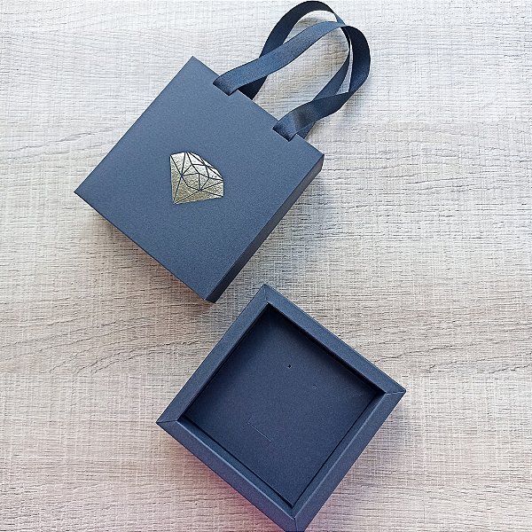 Caixa/sacola 2 em 1 - Diamond Preta - 10 unidades