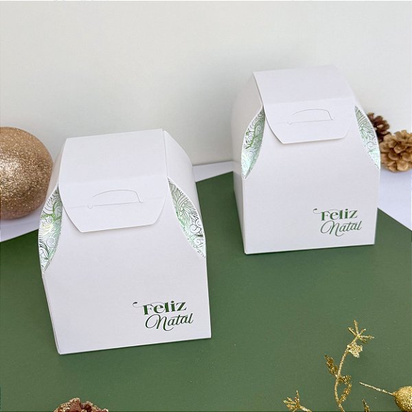 Caixa mini panetone - tampa fixa - Linha Esperança - 10 unidades