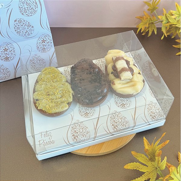 Caixa para 3 ovos de colher - SERENA - 10 unidades