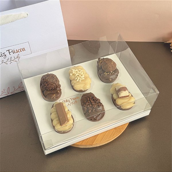 Caixa para 6 mini ovos - ENCANTO- 10 unidades