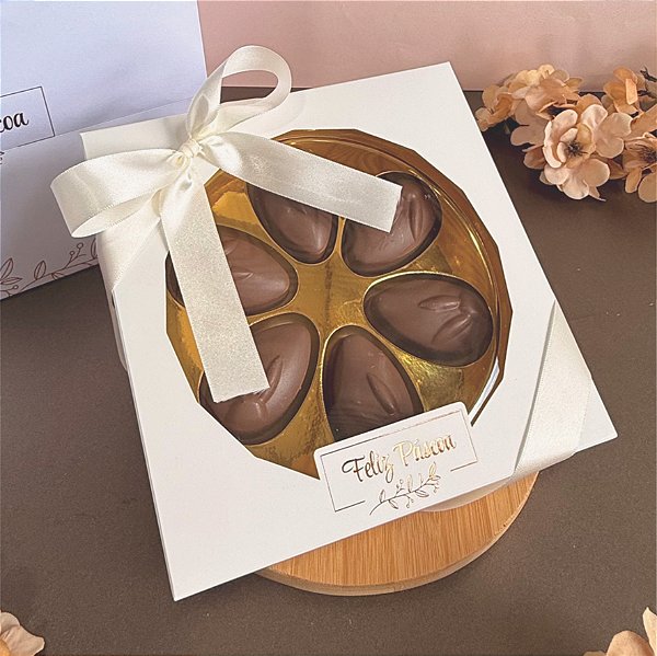 Caixa para 6 bombons coelho - ENCANTO - 10 unidades