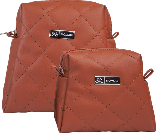Kit Nécessaires P/M - Matelassê Caramelo