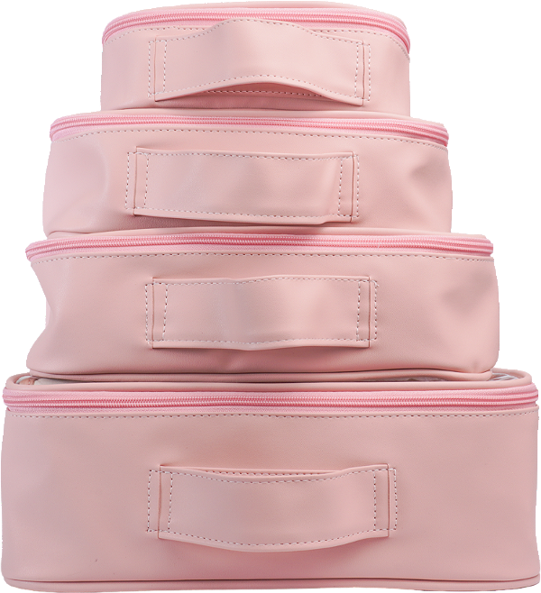 Kit Organizador de Mala - Matelassê Rosa