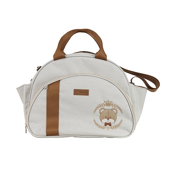 Bolsa Passeio 101 - Linho Bege/Caramelo Urso