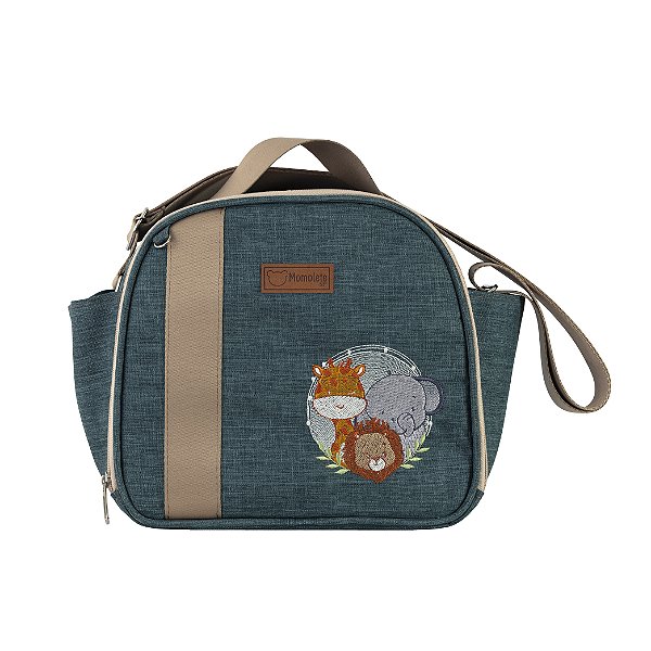 Bolsa Frasqueira 102 - Linho Verde Floresta Safari