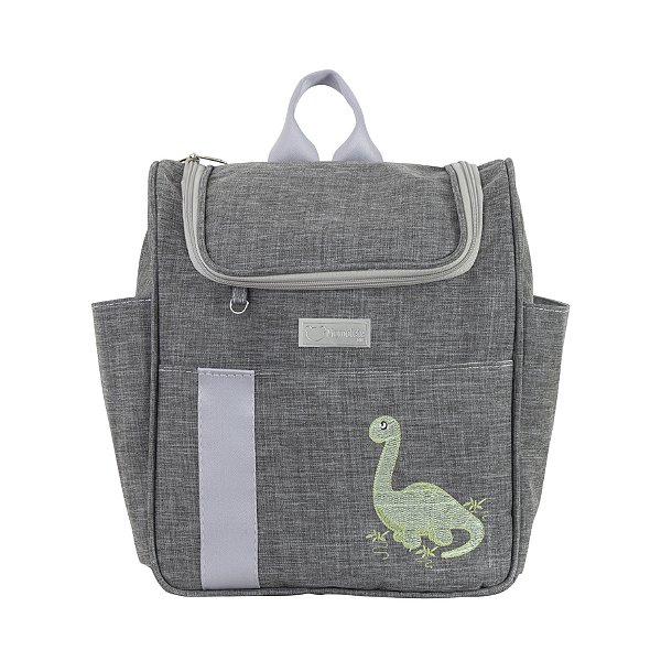 Mochila Média 105 - Linho Cinza Dino