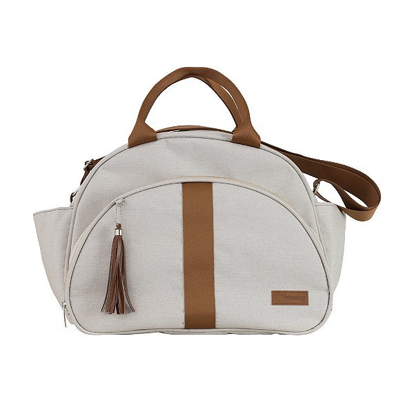 Bolsa Passeio 101 - Linho Bege/Caramelo