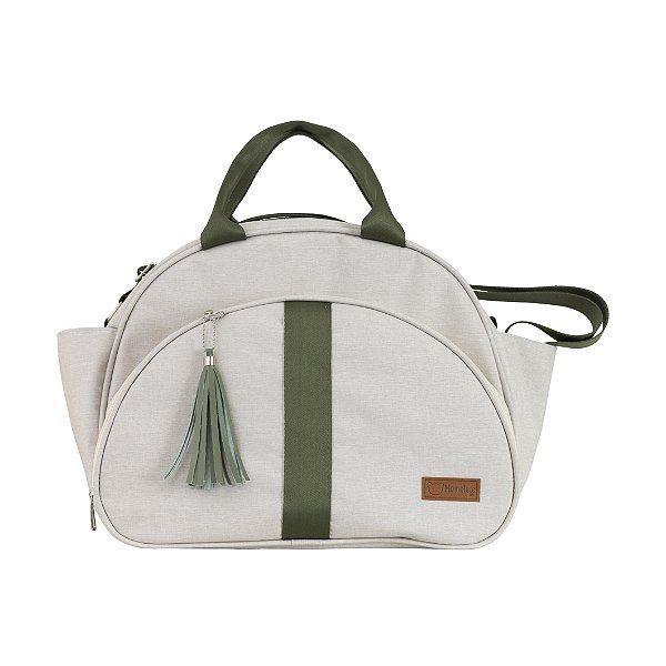 Bolsa Passeio 101 - Linho Bege/Verde