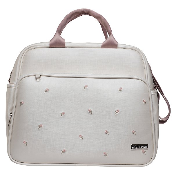Bolsa Passeio 501 -Flores Branco