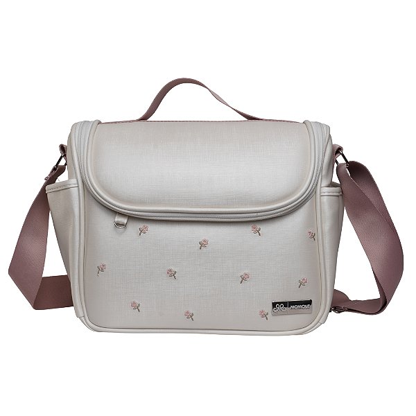 Bolsa Pequena 202 - Flores Branco