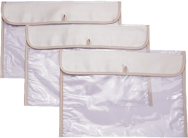Kit 3 Saquinhos Maternidade 098 –Flores Branco