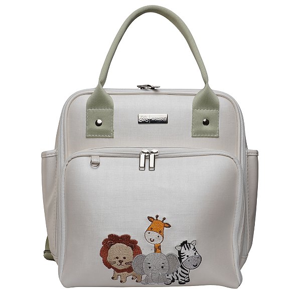 Mochila Pequena  800-Safari Branco Verde