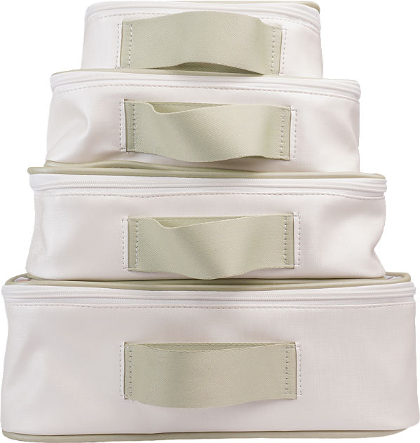 Kit Organizador de Mala -Safari Branco Verde