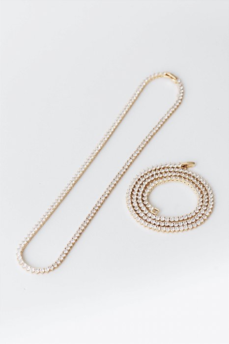 Colar RIVIERA 3 Pontas Ouro (50cm)