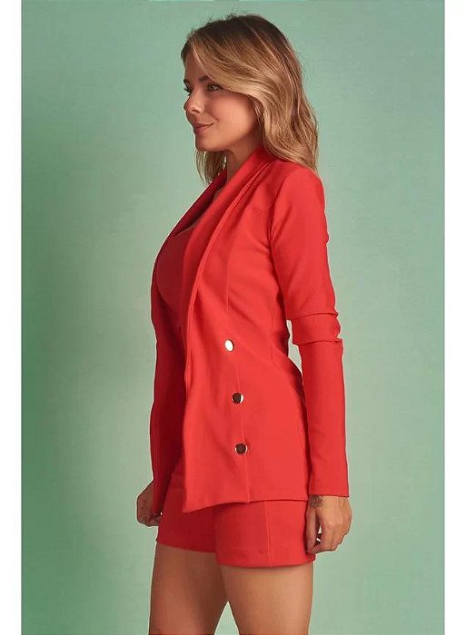 Blazer Feminino Slim acinturado