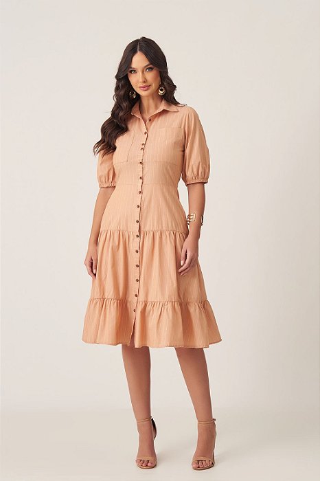 Vestido Chemise com listras JOYALY