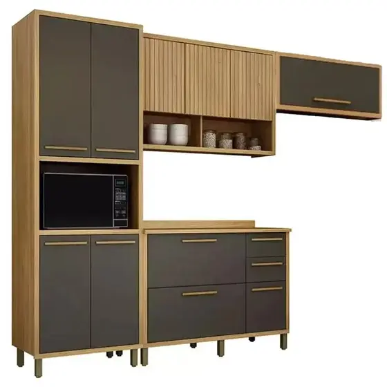 Cozinha Torino Completa 4 Peças 11 Portas 2 Gavetas Valdemóveis