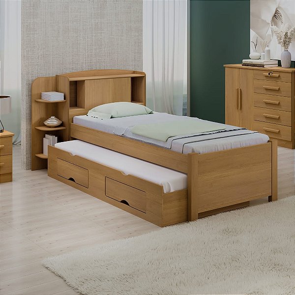 Cama Solteiro com Cama Auxiliar - Milênio Plus