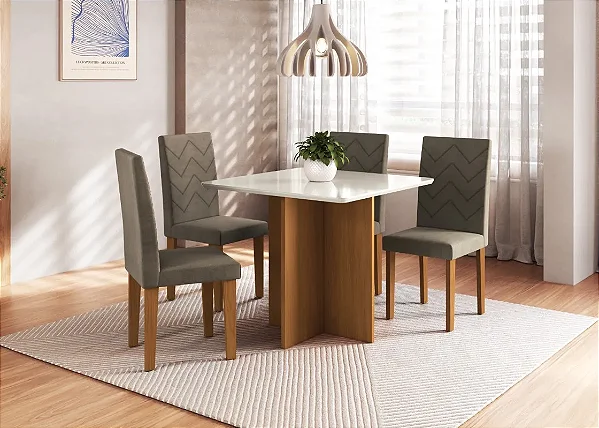 Mesa de Jantar 4 Lugares Valdivia - Indekes Astra