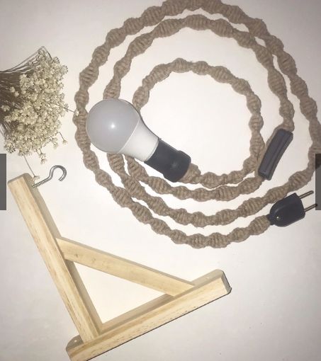 Luminária Pendente Macramê