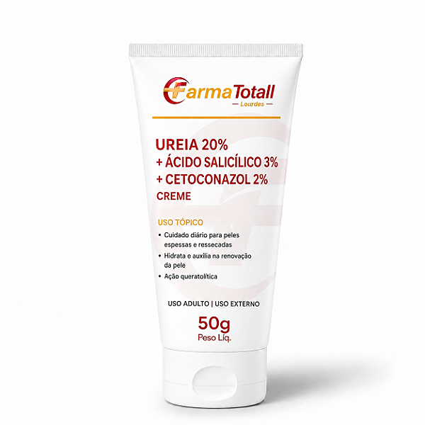 Creme Ureia 20% + Ácido Salicílico 3% + Cetoconazol 2% 50g