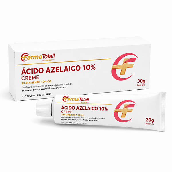 Ácido Azelaico 10% Creme 30g - Controle da acne, oleosidade e manchas