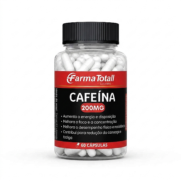 Cafeína 200mg - 60 cápsulas