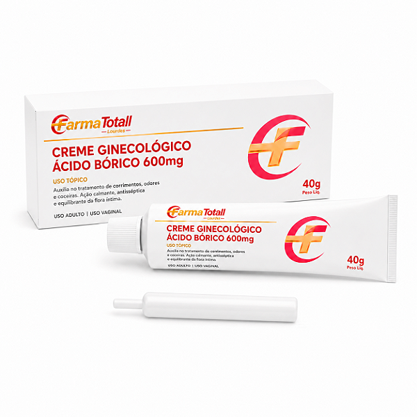 Creme Ginecológico - Ácido Bórico 600mg Com 40g