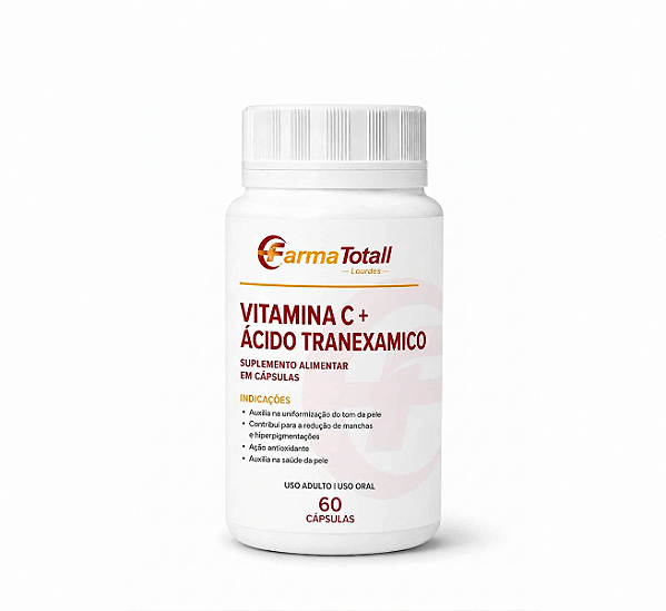 Vitamina C + Ácido Tranexâmico Com 60 Cápsulas