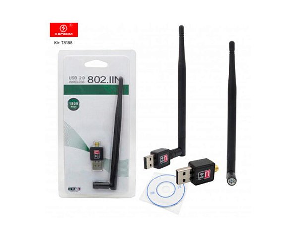 Antena wifi adaptador wireless usb 2.0 802.11n (KAP-T8188)