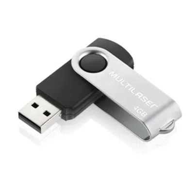 Pen drive Twist 4GB USB leitura 10MB/s e gravação 3MB/s preto - Multilaser (PD586)