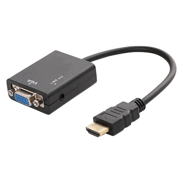 Conversor HDMI para VGA com cabo P2 para Áudio (KAP-V079)