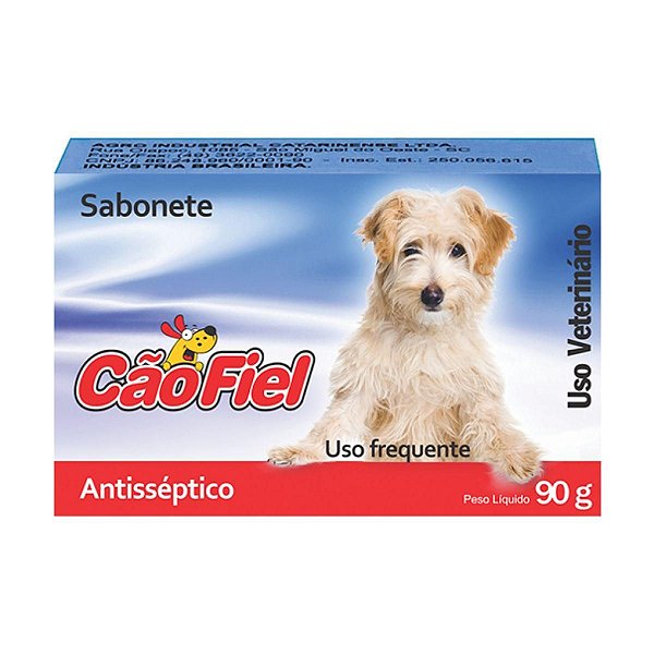 Sabonete antisséptico e bactericida cão fiel 90g para cães