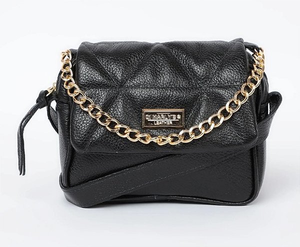 Bolsa em Couro Preta Guess Original