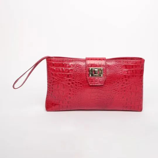 CLUTCH FEMININA EM COURO