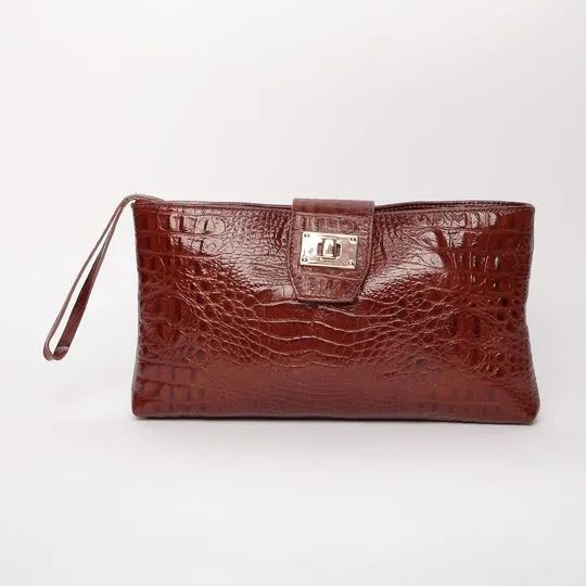 CLUTCH FEMININA EM COURO