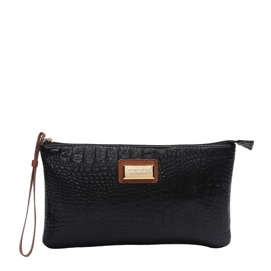 CLUTCH FEMININA EM COURO