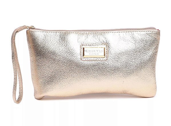 CLUTCH FEMININA EM COURO