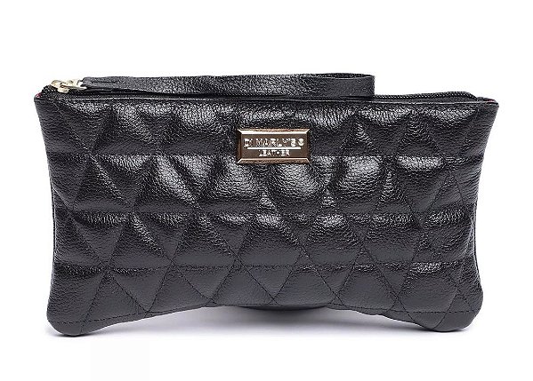 CLUTCH FEMININA EM COURO