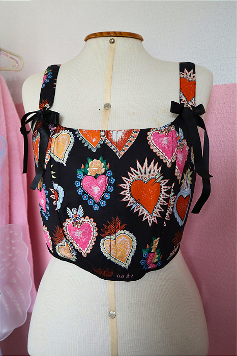 Corset Coração Colorido