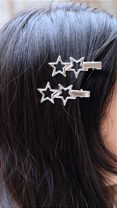 Presilha de Cabelo: Estrela Dupla