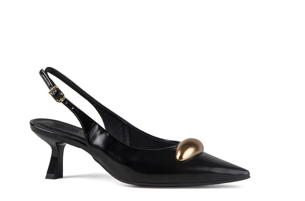 Scarpin Slingback Organic Preto