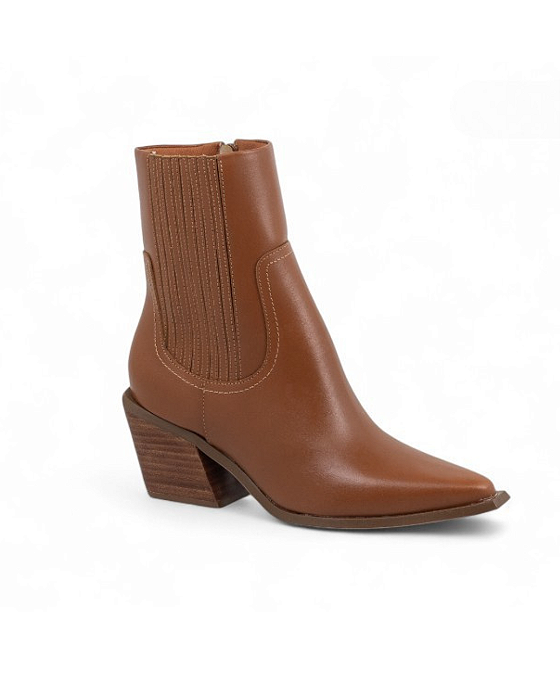 BOTA WESTERN EM COURO CARAMELO