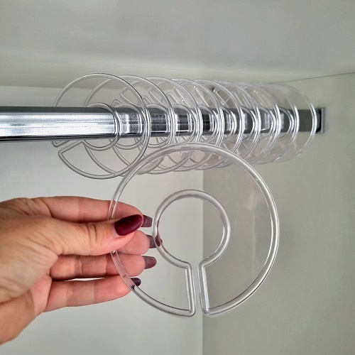 Separador de Roupas para Arara Liso Transparente (10 peças)