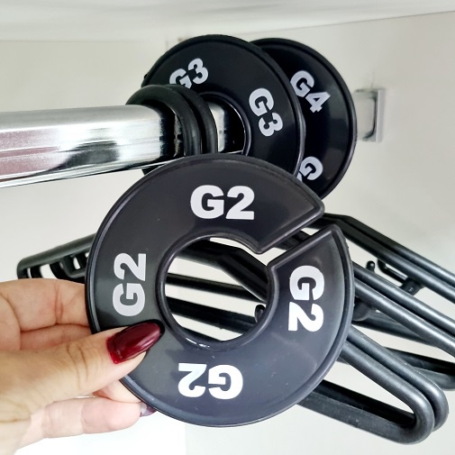 Separador de Roupas para Arara (G2, G3 e G4) Preto