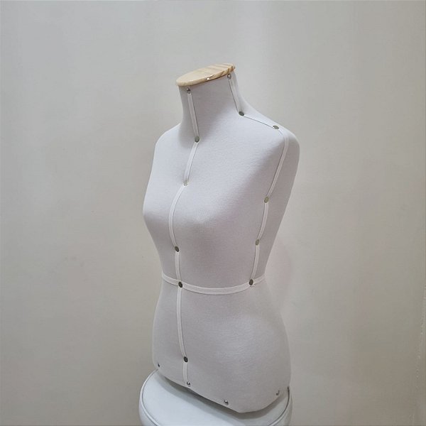 Manequim Busto Feminino Costureira Bege