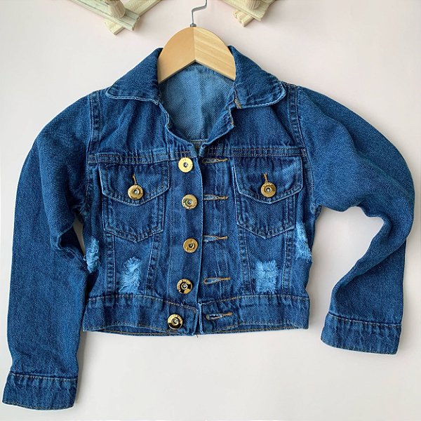 Jaqueta Jeans Infantil para Meninas - tam 04 e 08