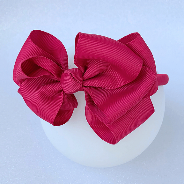 Tiara Infantil Laço Rosa Pink