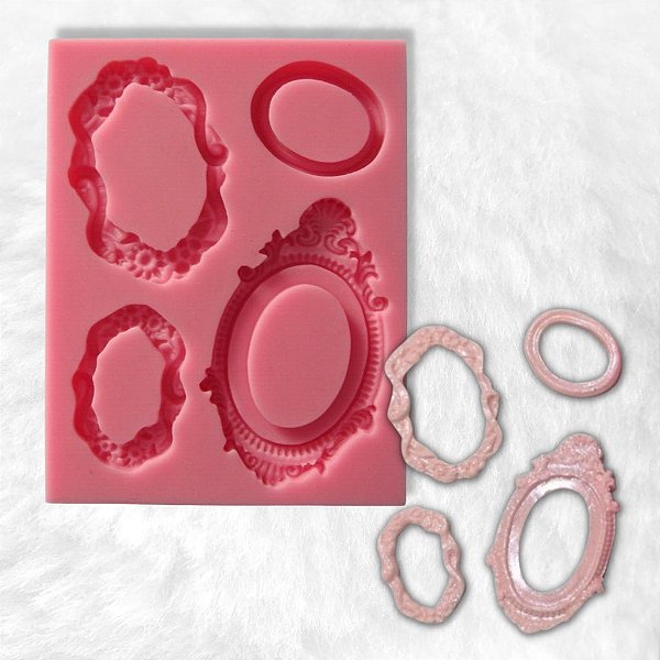 Molde de Silicone 4 Molduras Importado Biscuit Confeitaria MOL072