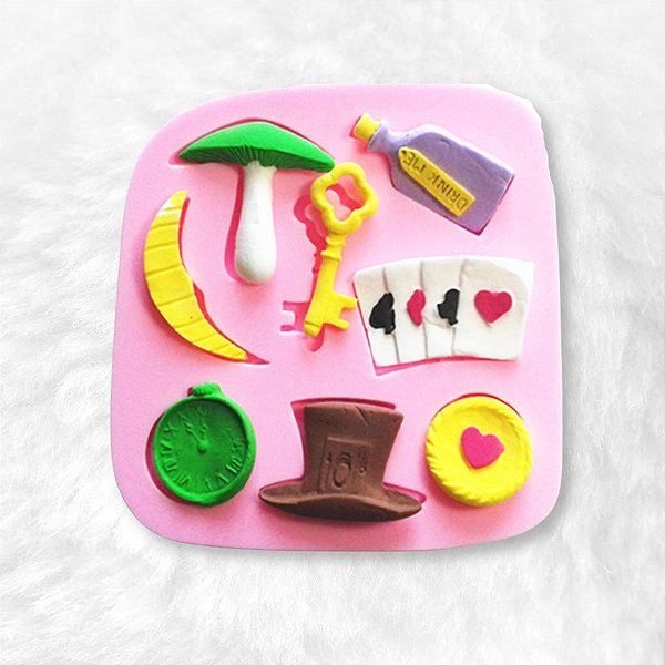 Molde de Silicone Alice no País Biscuit Confeitaria MOL058